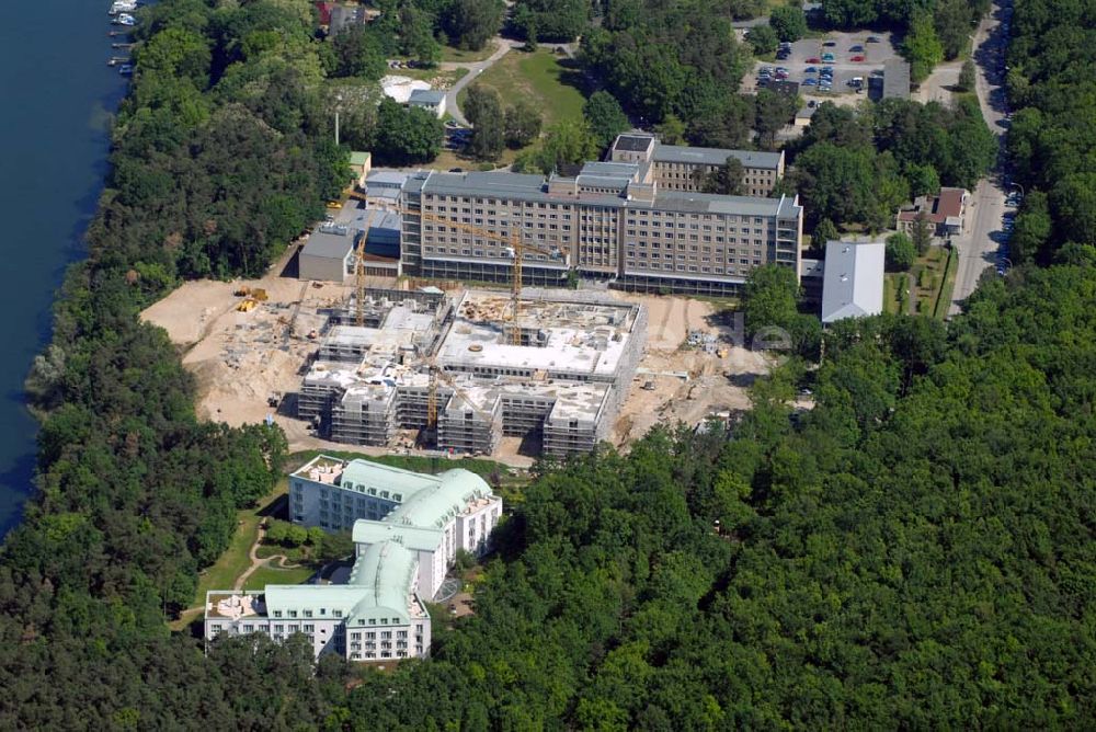 Rüdersdorf aus der Vogelperspektive: Neubau des Evangelisch-Freikirchlichen Krankenhaus Rüdersdorf