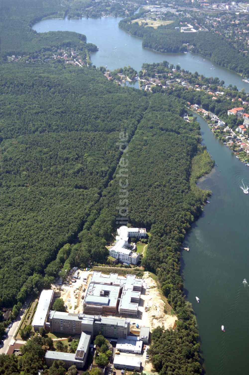 Rüdersdorf aus der Vogelperspektive: Neubau des Evangelisch-Freikirchlichen Krankenhaus Rüdersdorf