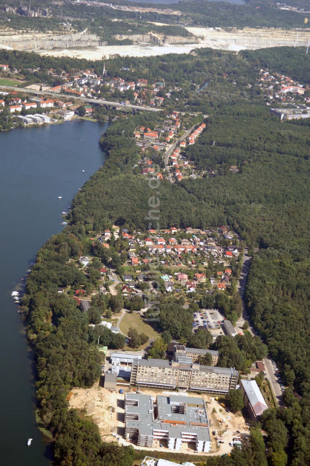 Rüdersdorf von oben - Neubau des Evangelisch-Freikirchlichen Krankenhaus Rüdersdorf