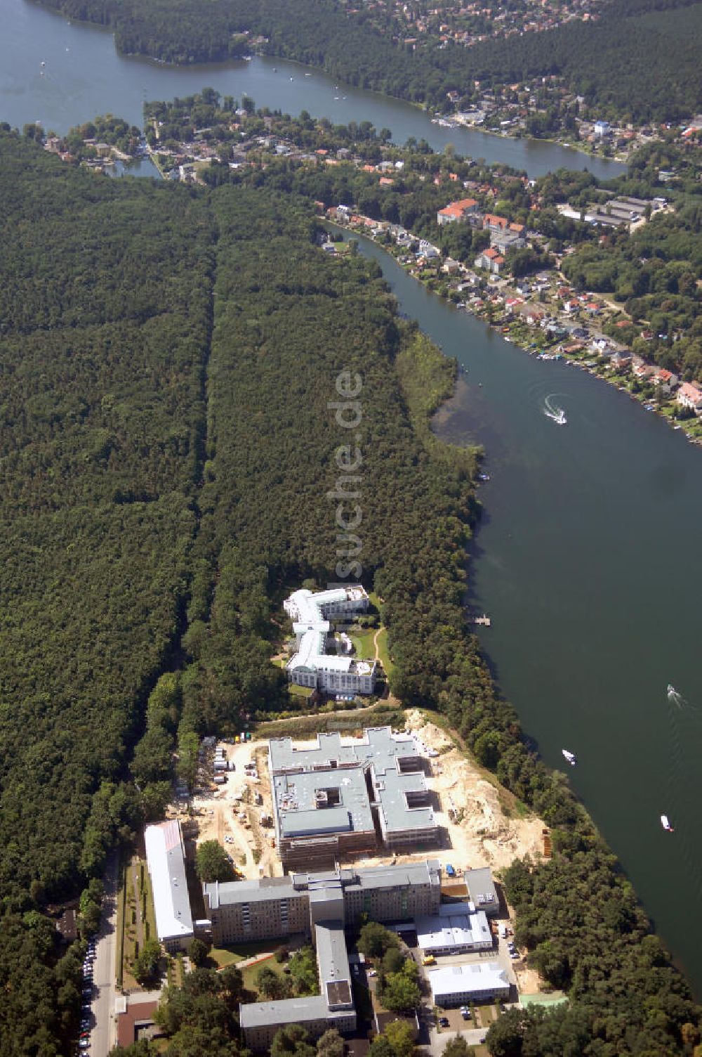 Rüdersdorf aus der Vogelperspektive: Neubau des Evangelisch-Freikirchlichen Krankenhaus Rüdersdorf