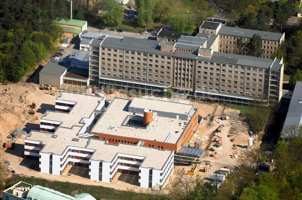 Rüdersdorf aus der Vogelperspektive: Neubau des Evangelisch-Freikirchlichen Krankenhaus Rüdersdorf