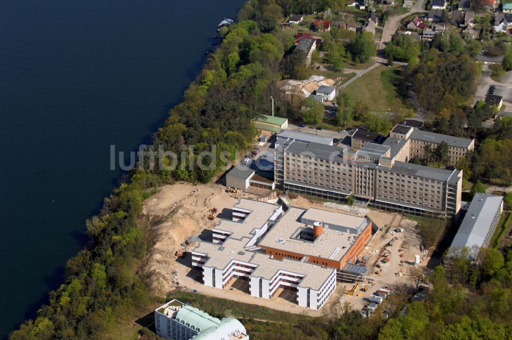 Rüdersdorf von oben - Neubau des Evangelisch-Freikirchlichen Krankenhaus Rüdersdorf