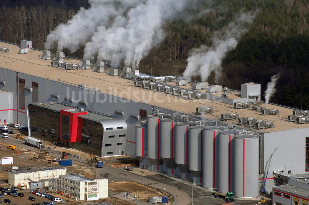 Luftaufnahme Eisenhüttenstadt - Neubau der Fabrik für Wellpappenrohpapiere der Propapier PM2 GmbH in Eisenhüttenstadt