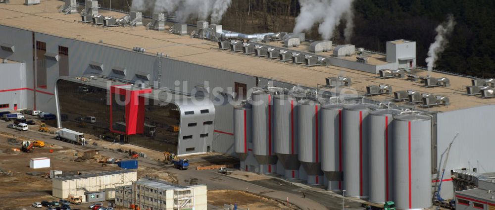 Luftaufnahme Eisenhüttenstadt - Neubau der Fabrik für Wellpappenrohpapiere der Propapier PM2 GmbH in Eisenhüttenstadt