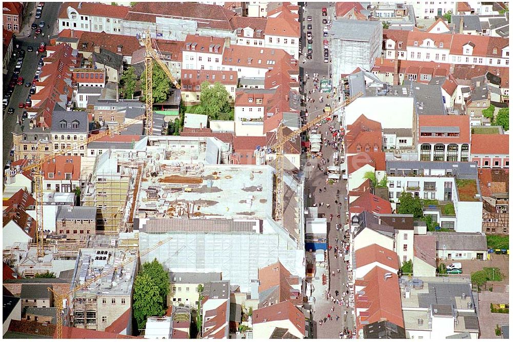 Potsdam von oben - Neubau und Fassaden Rekonstruktion der Karstadt Filiale Potsdam