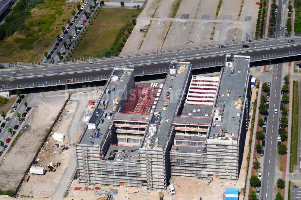 Bremen aus der Vogelperspektive: Neubau des Forschungs- und Technologiezentrum EcoMaT an der Cornelius-Edzard-Straße im Ortsteil Neustadt in Bremen, Deutschland