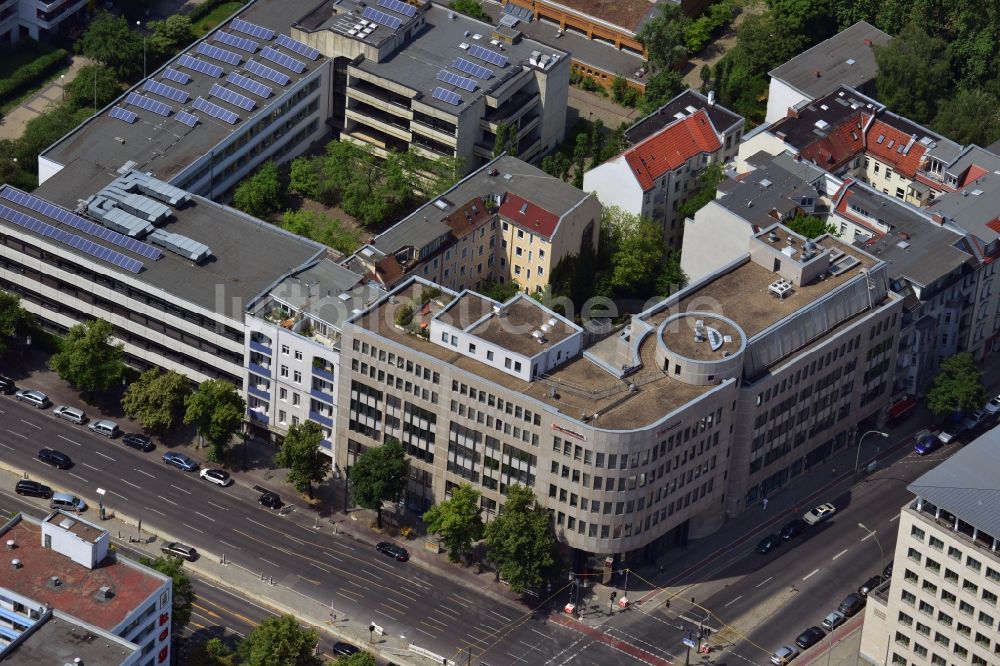 Berlin aus der Vogelperspektive: Neubau- Gebäude der HypoVereinsbank an der Bismarckstraße in Berlin Charlottenburg