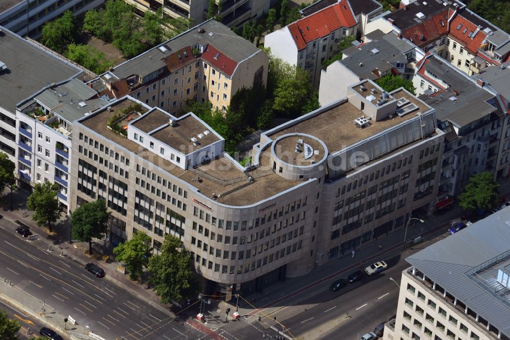 Luftaufnahme Berlin - Neubau- Gebäude der HypoVereinsbank an der Bismarckstraße in Berlin Charlottenburg