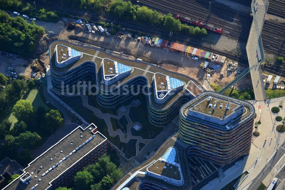 Luftaufnahme Hamburg - Neubau des Gebäude - Komplex der Behörde für Stadtentwicklung und Umwelt in Hamburg - Wilhelmsburg