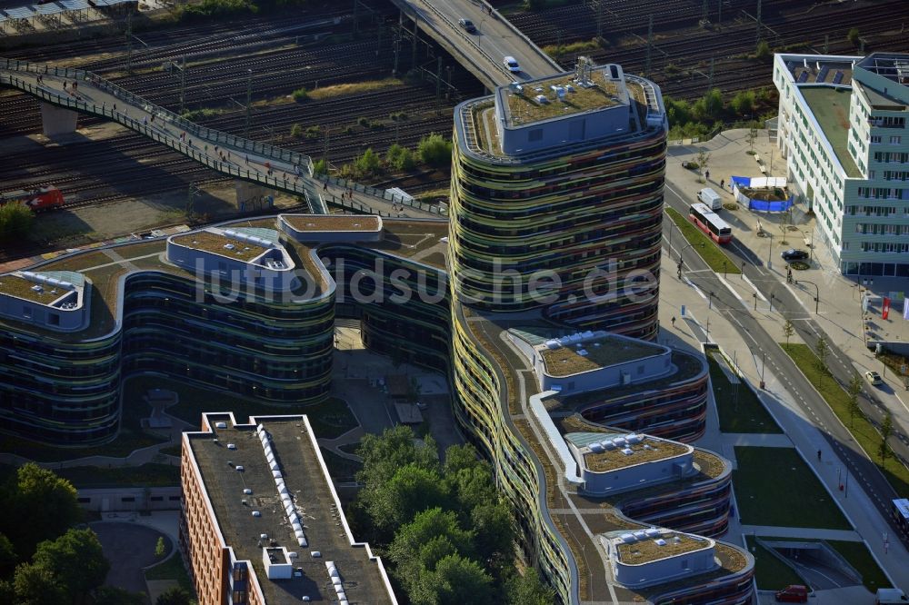 Hamburg aus der Vogelperspektive: Neubau des Gebäude - Komplex der Behörde für Stadtentwicklung und Umwelt in Hamburg - Wilhelmsburg