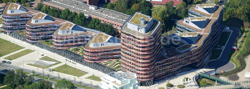 Luftaufnahme Hamburg - Neubau - Gebäude - Komplex der Behörde für Stadtentwicklung und Umwelt in Hamburg - Wilhelmsburg