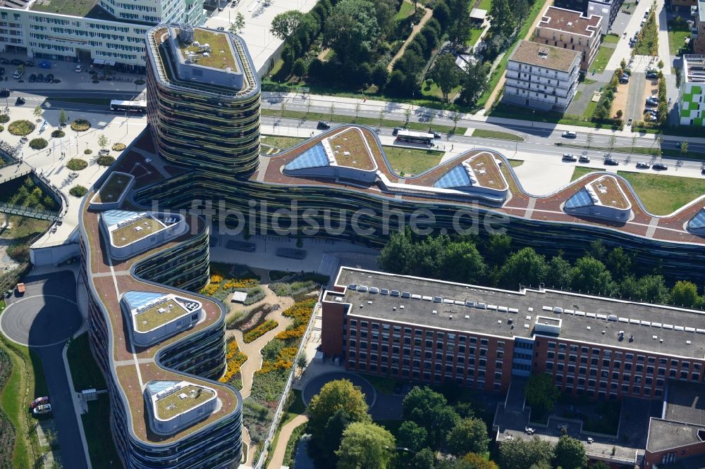 Hamburg von oben - Neubau - Gebäude - Komplex der Behörde für Stadtentwicklung und Umwelt in Hamburg - Wilhelmsburg