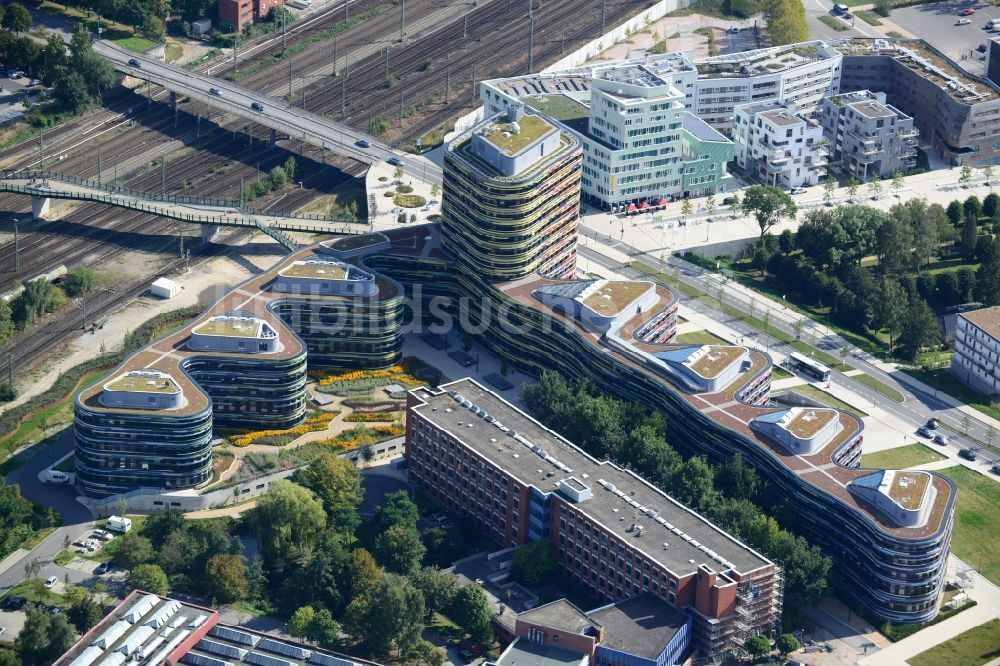 Luftaufnahme Hamburg - Neubau - Gebäude - Komplex der Behörde für Stadtentwicklung und Umwelt in Hamburg - Wilhelmsburg