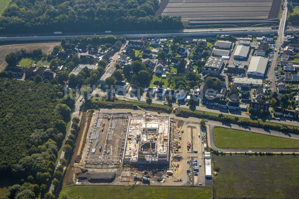 Dortmund aus der Vogelperspektive: Neubau eines Gebäudekomplex Polizei- Polizeipräsidium in Dortmund im Bundesland Nordrhein-Westfalen, Deutschland