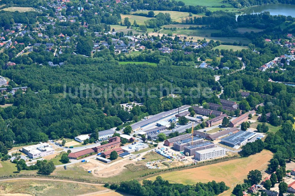 Luftaufnahme Eutin - Neubau eines Gebäudekomplex der Polizei Unterkunftsgebäude und Einsatztrainingszentrum der Polizeidirektion in Eutin im Bundesland Schleswig-Holstein, Deutschland