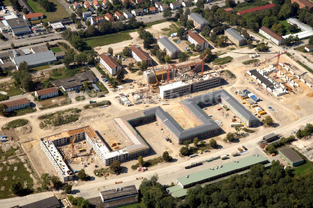 Luftbild Ingolstadt - Neubau eines Gebäudekomplexes