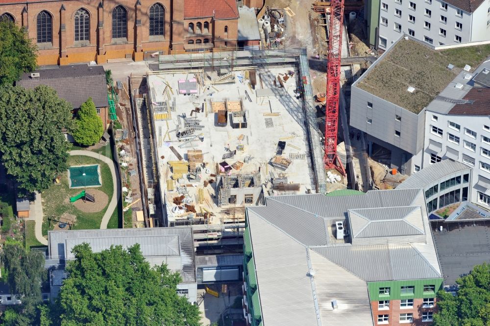 Luftaufnahme Dortmund - Neubau Gemeindehaus an der Liebfrauenkirche in Dortmund im Bundesland Nordrhein-Westfalen