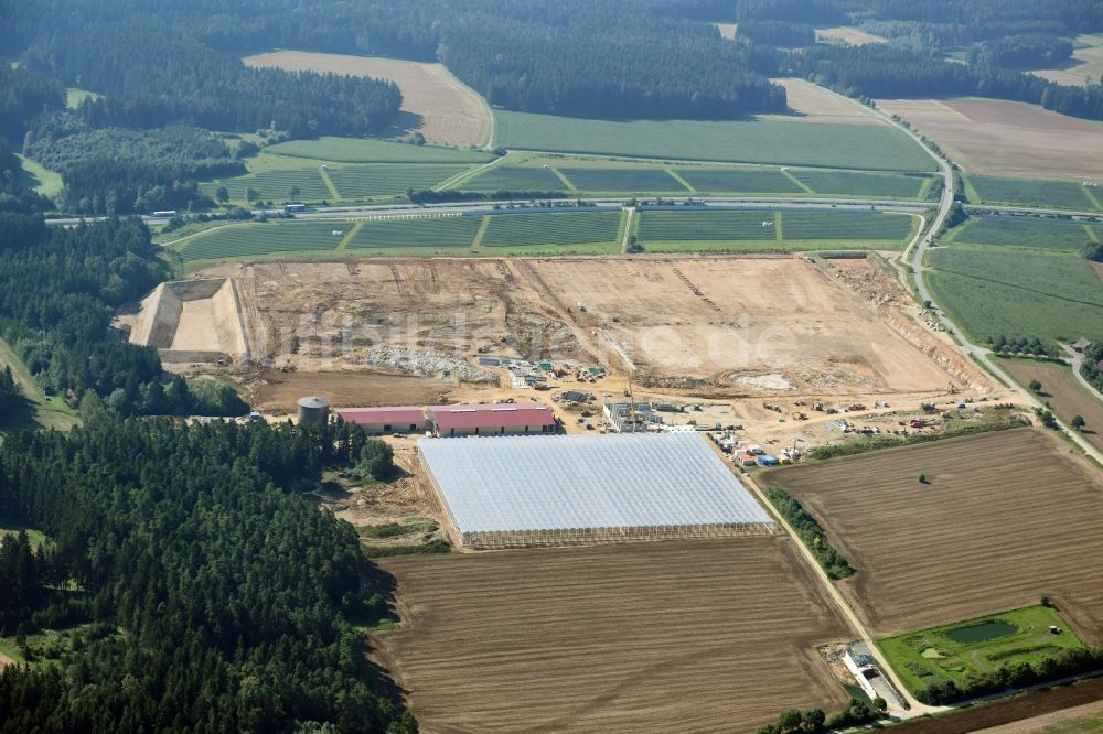 Luftbild Feulersdorf - Neubau von Gewächshaus- Reihen der Gemüsebau Scherzer & Boss Fruchtgemüse GmbH in Feulersdorf im Bundesland Bayern, Deutschland