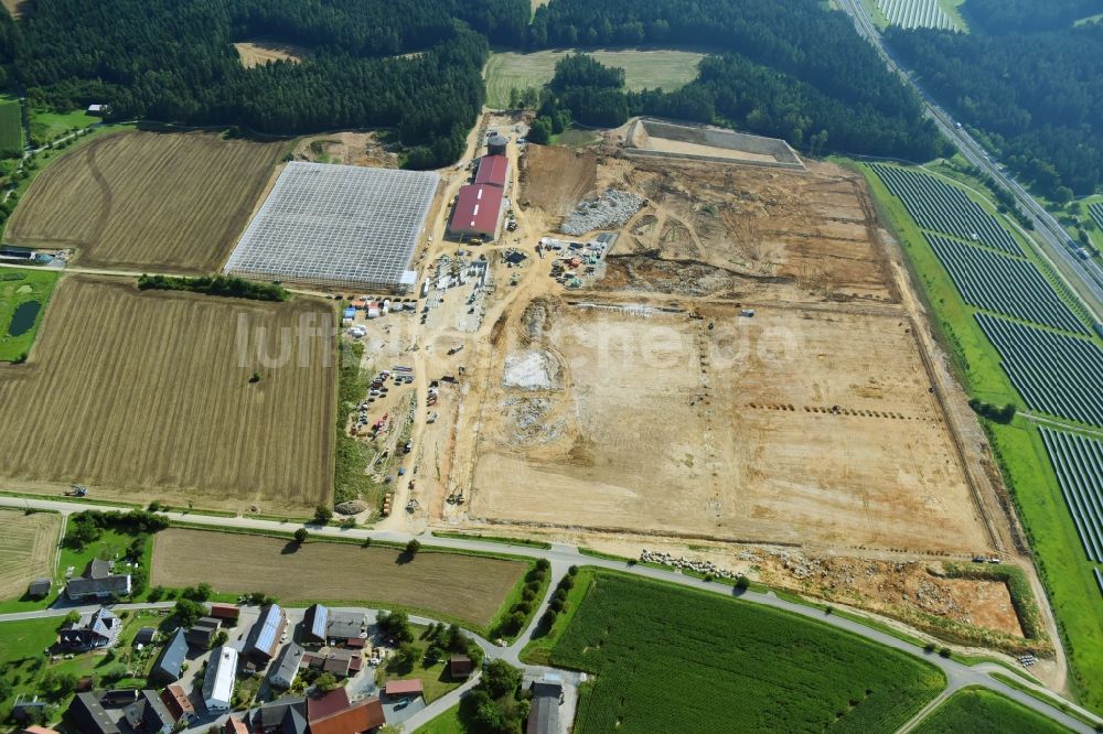 Luftbild Feulersdorf - Neubau von Gewächshaus- Reihen der Gemüsebau Scherzer & Boss Fruchtgemüse GmbH in Feulersdorf im Bundesland Bayern, Deutschland