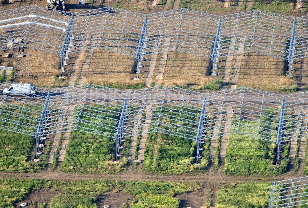 Luftaufnahme Bad Lauchstädt - Neubau von Gewächshausanlagen in Bad Lauchstädt im Bundesland Sachsen-Anhalt