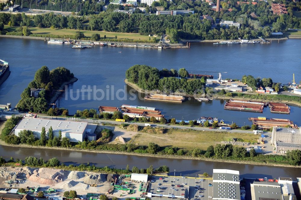 Hamburg von oben - Neubau Halle, Peutestraße in Hamburg-Mitte / Veddel