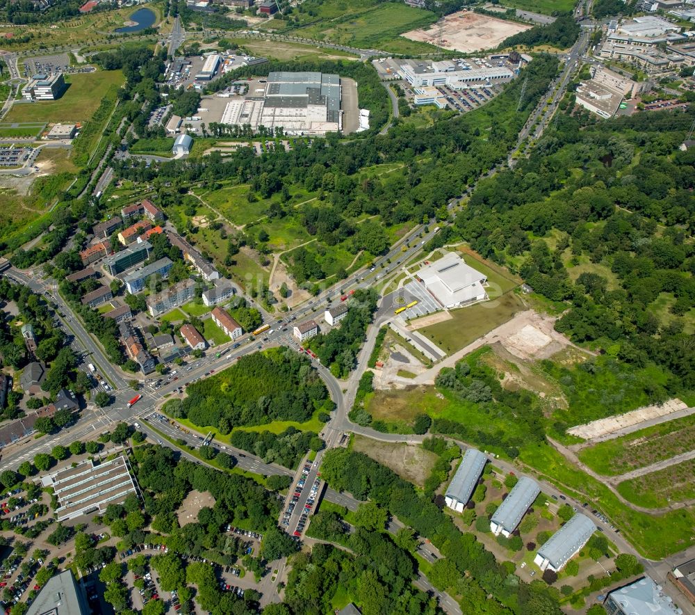 Essen aus der Vogelperspektive: Neubau des Hallenschwimmbades Thurmfeld am Reckhammerweg in Essen im Bundesland Nordrhein-Westfalen