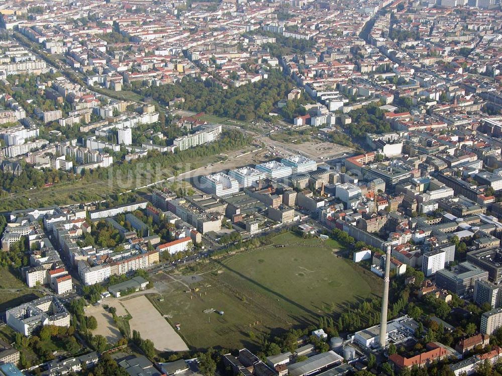 Luftbild Berlin - Neubau des Haupsitzes des Bundesnachrichtendienstes BND an der Chausseestraße