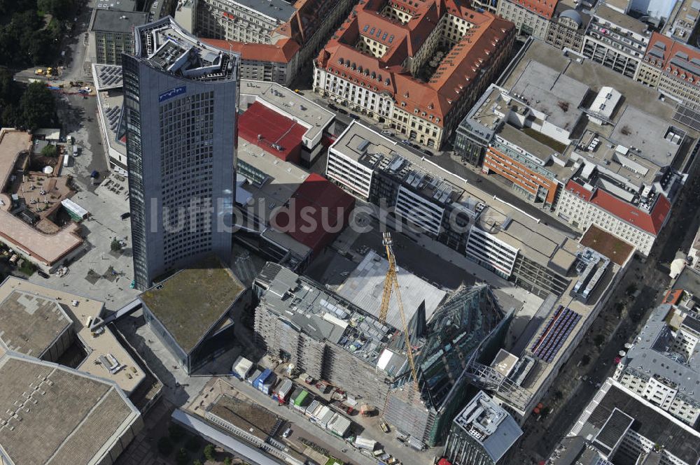 LEIPZIG aus der Vogelperspektive: Neubau des Hauptgebäudes der UNI Leipzig am Augustusplatz