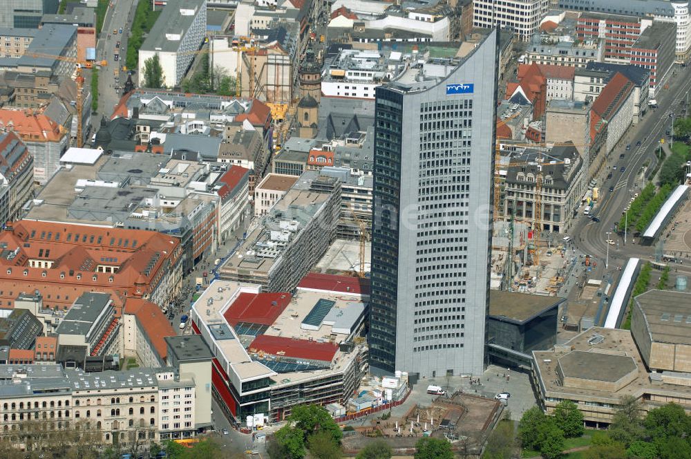 Luftbild LEIPZIG - Neubau des Hauptgebäudes der UNI Leipzig am Augustusplatz