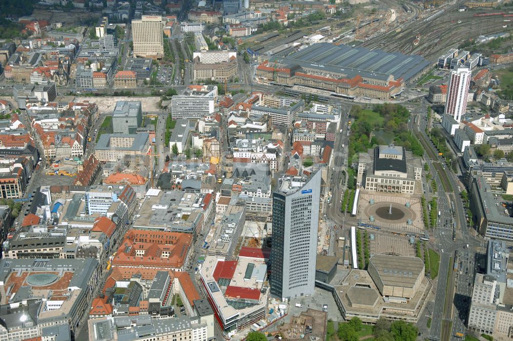 Luftbild LEIPZIG - Neubau des Hauptgebäudes der UNI Leipzig am Augustusplatz