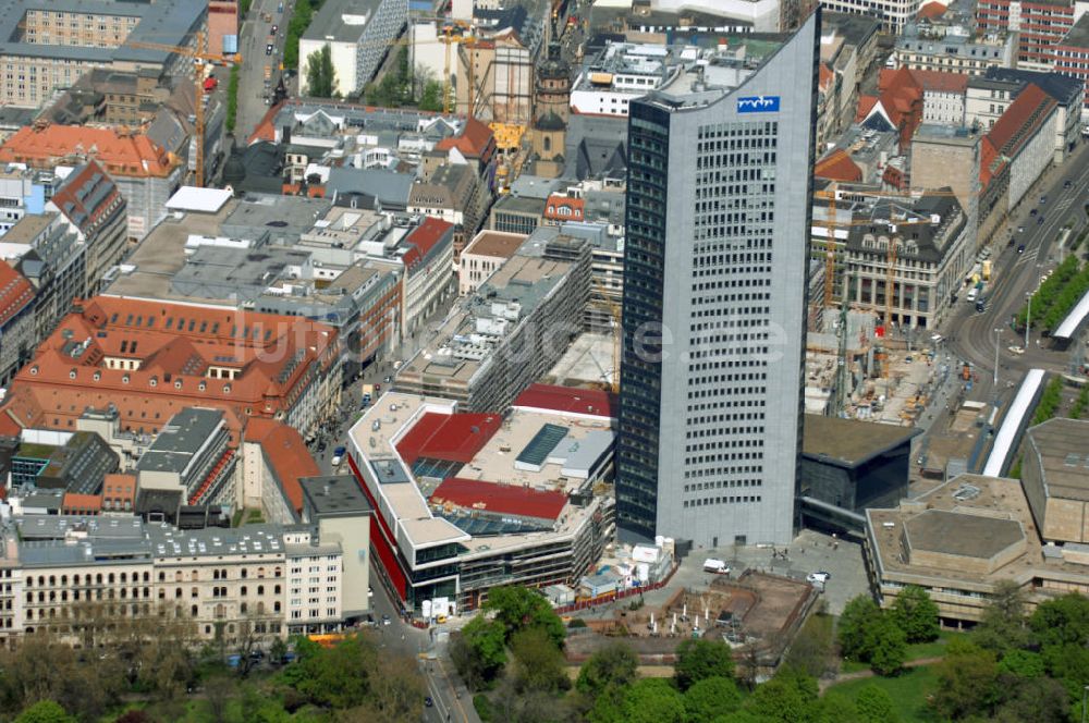 Luftaufnahme Leipzig - Neubau des Hauptgebäudes der UNI Leipzig am Augustusplatz