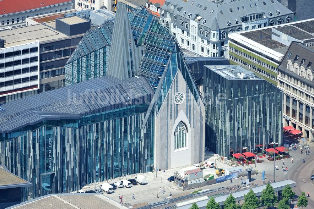 Leipzig von oben - Neubau des Hauptgebäudes der Universität UNI Leipzig