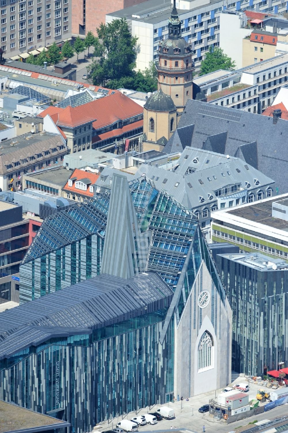 Luftbild Leipzig - Neubau des Hauptgebäudes der Universität UNI Leipzig