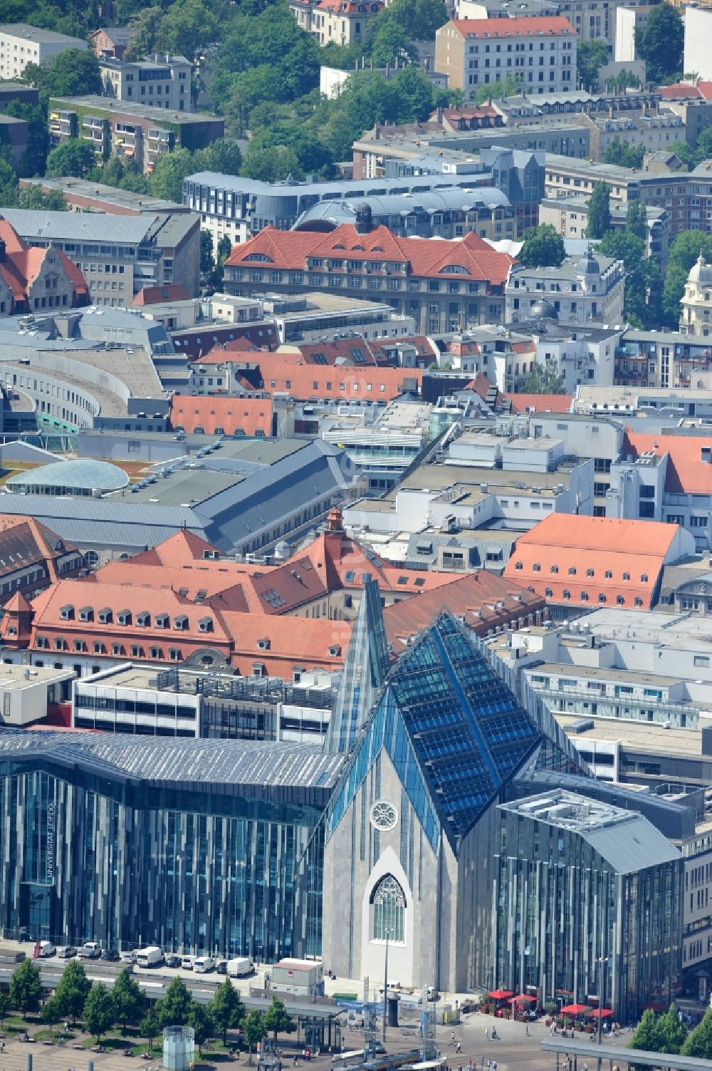 Luftbild Leipzig - Neubau des Hauptgebäudes der Universität UNI Leipzig