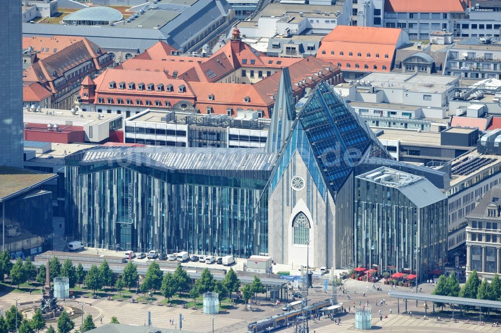 Luftaufnahme Leipzig - Neubau des Hauptgebäudes der Universität UNI Leipzig