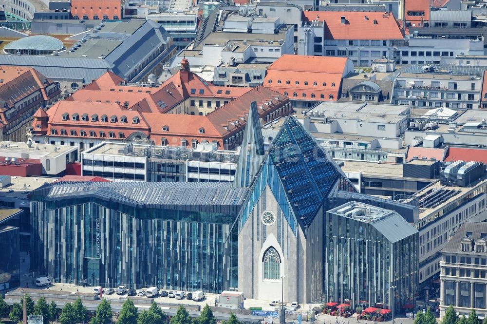 Leipzig von oben - Neubau des Hauptgebäudes der Universität UNI Leipzig