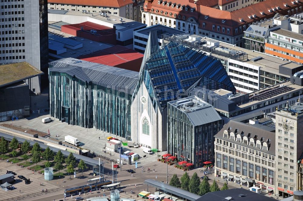 Luftaufnahme Leipzig - Neubau des Hauptgebäudes der Universität UNI Leipzig