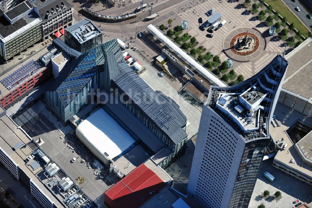 Leipzig von oben - Neubau des Hauptgebäudes der Universität UNI Leipzig