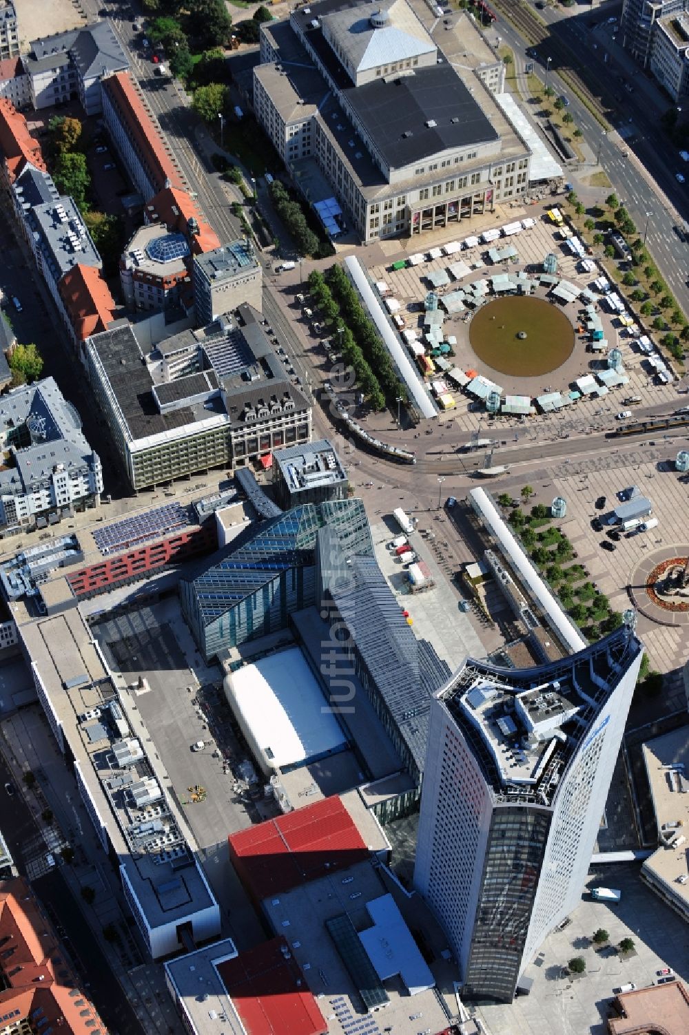 Leipzig aus der Vogelperspektive: Neubau des Hauptgebäudes der Universität UNI Leipzig