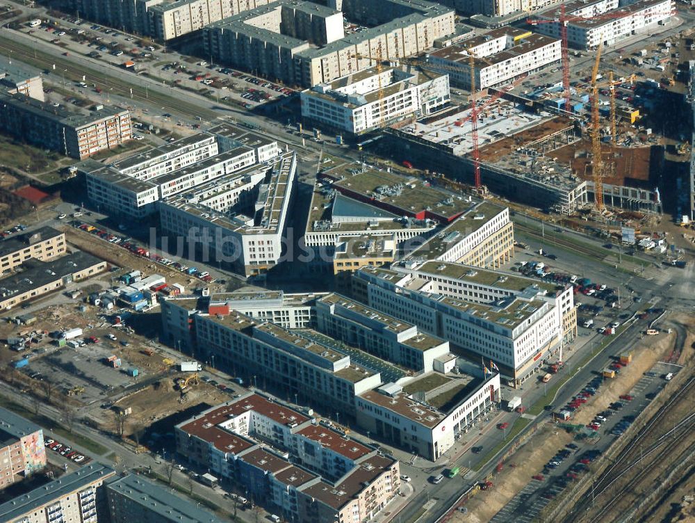 Luftbild Berlin - Hellersdorf - Neubau der Hellen Mitte der MEGA-AG in Berlin-Hellersdorf.