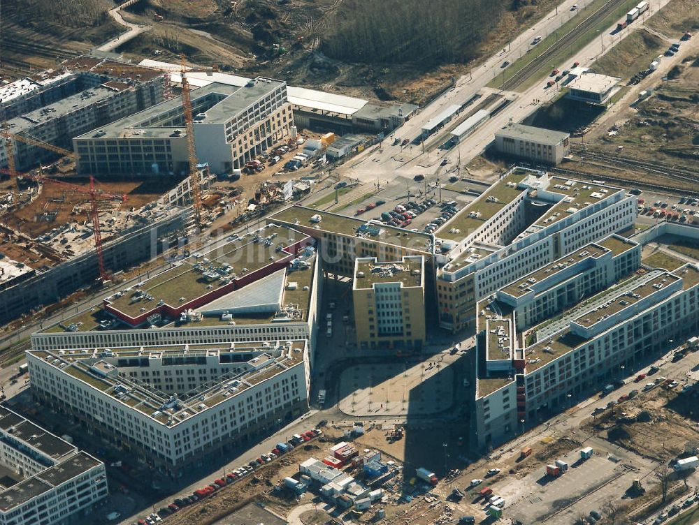 Luftaufnahme Berlin - Hellersdorf - Neubau der Hellen Mitte der MEGA-AG in Berlin-Hellersdorf.