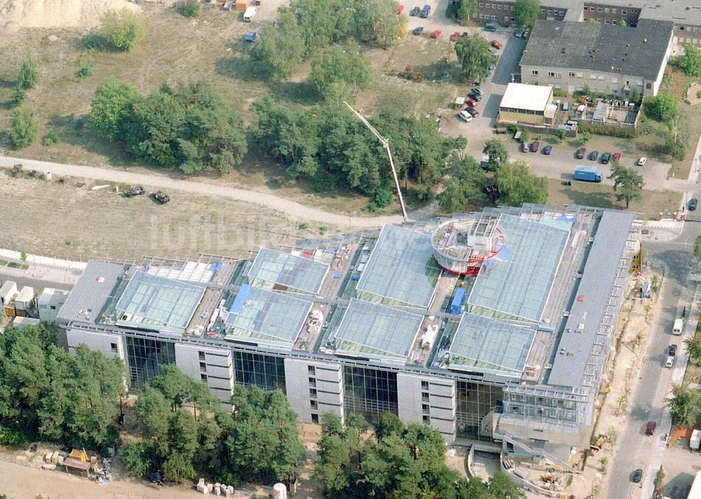 Potsdam - Babelsberg von oben - Neubau der HFF Hochschule für Film und fernsehen auf dem Gelände des Filmparks Babelsberg.