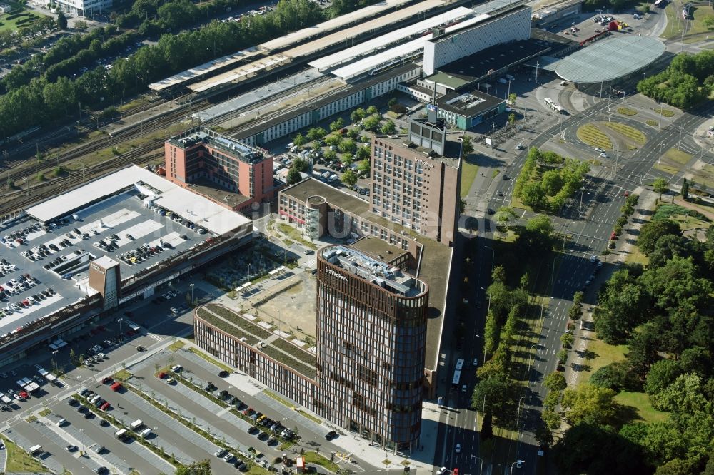 Luftbild Braunschweig - Neubau des Hochhauses am BRAWOPARK der Volksbank in Braunschweig im Bundesland Niedersachsen