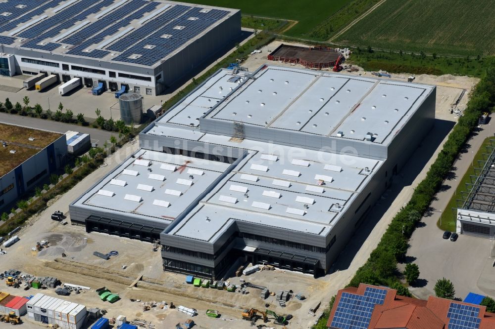 Gernlinden aus der Vogelperspektive: Neubau eines Hochregal- Lager-Gebäudekomplex und Logistikzentrum auf dem Gelände an der Ganghoferstraße in Gernlinden im Bundesland Bayern, Deutschland