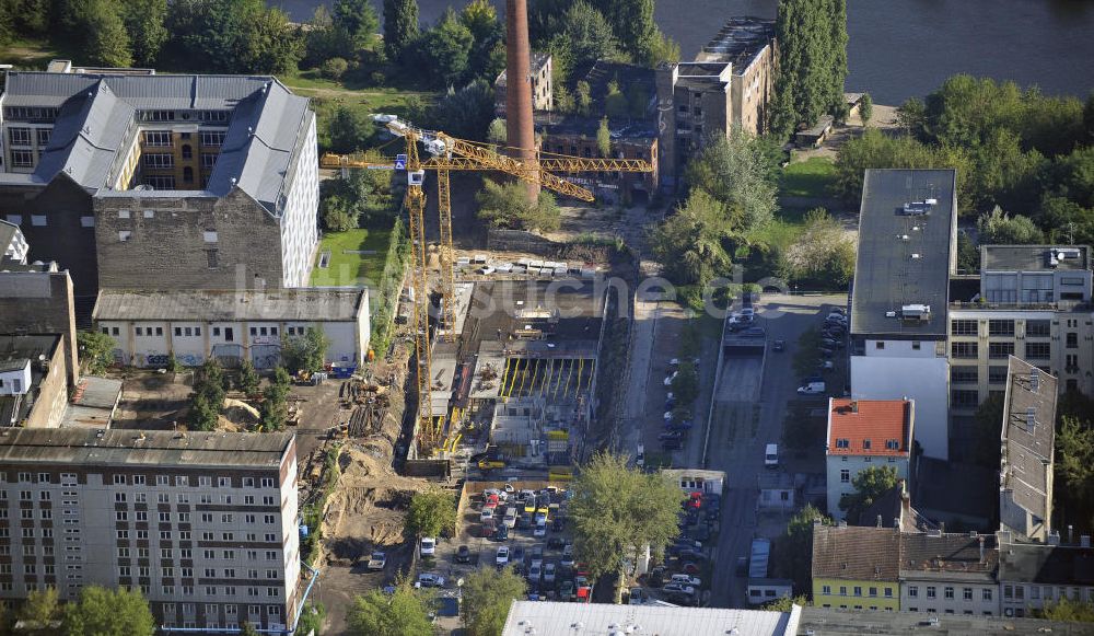 Luftaufnahme Berlin - Neubau der Hochtief-Zentrale in Berlin-Mitte