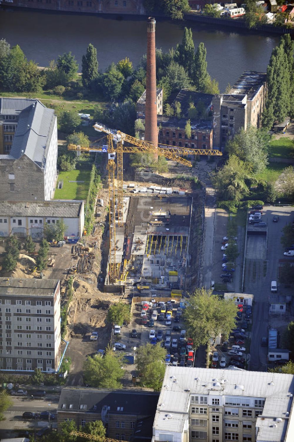 Berlin aus der Vogelperspektive: Neubau der Hochtief-Zentrale in Berlin-Mitte