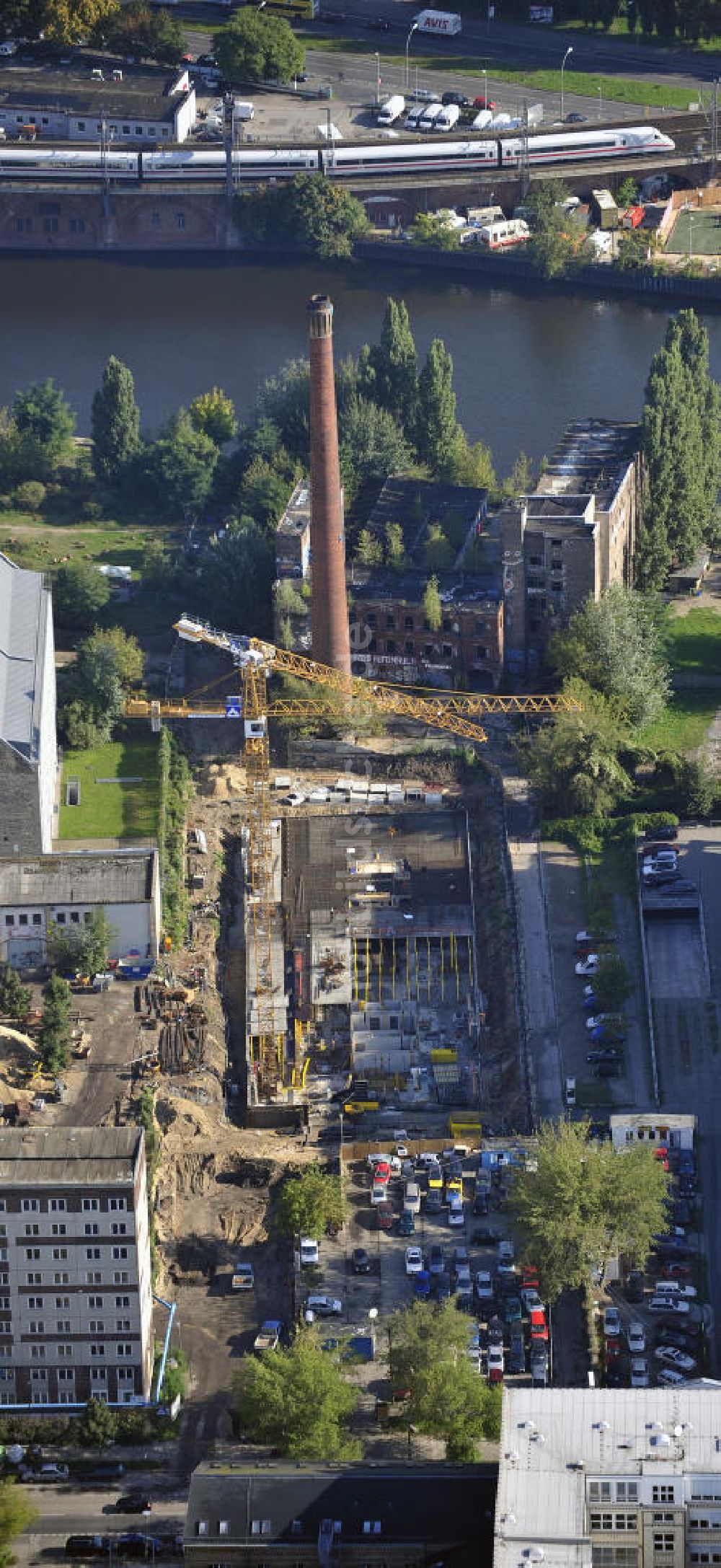 Luftaufnahme Berlin - Neubau der Hochtief-Zentrale in Berlin-Mitte