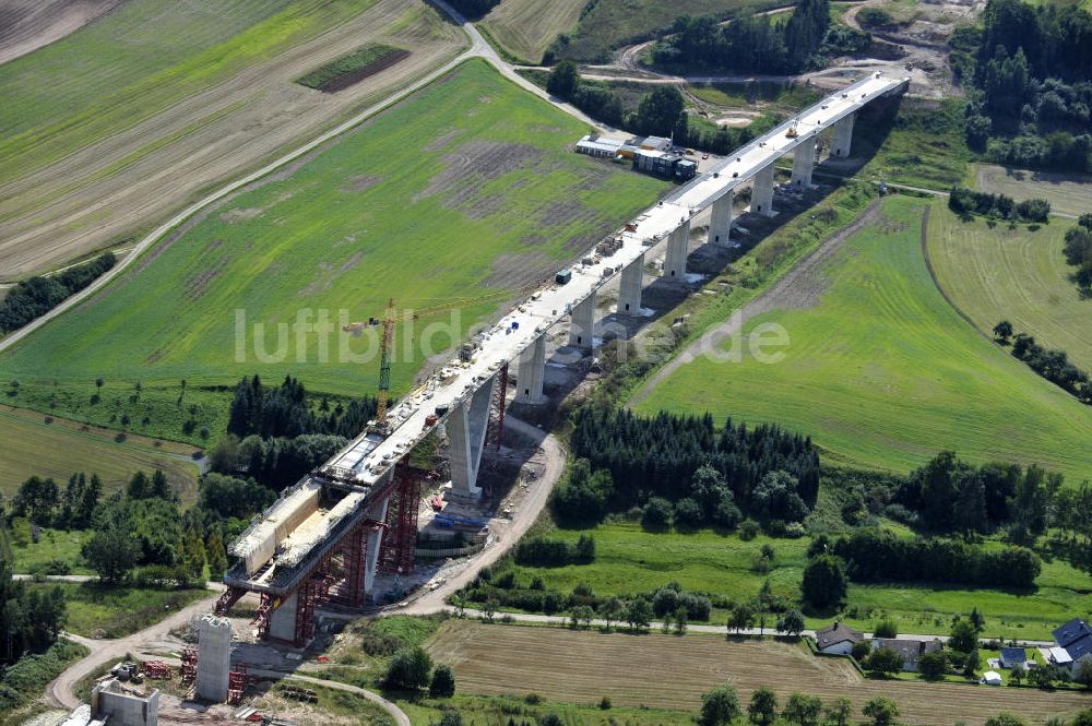 Luftbild Weißenbrunn am Forst - Neubau der ICE- Talbrücke Weißenbrunn am Forst