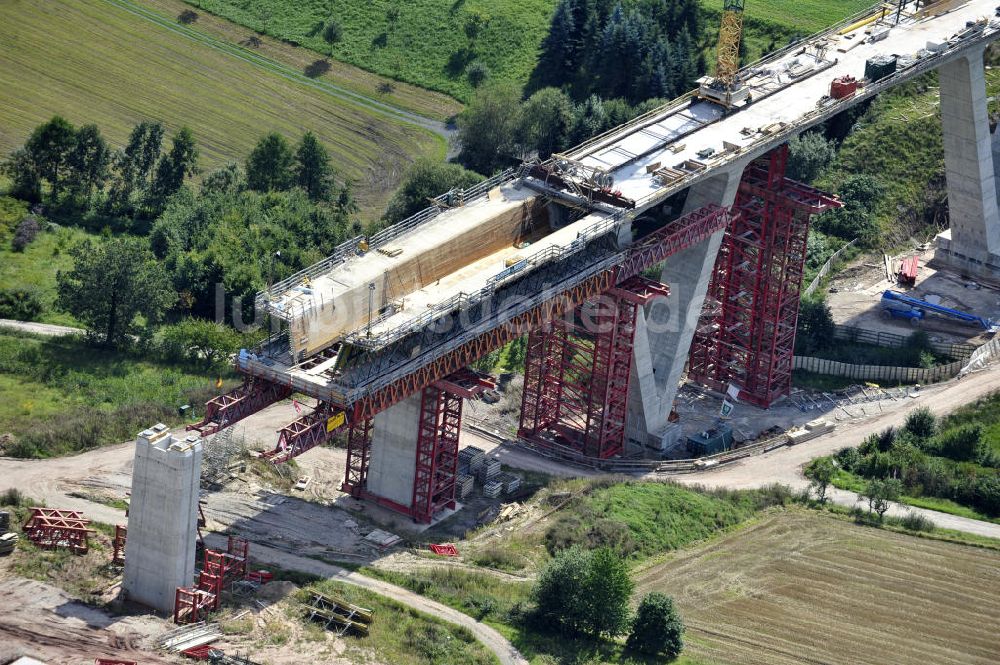 Luftaufnahme Weißenbrunn am Forst - Neubau der ICE- Talbrücke Weißenbrunn am Forst