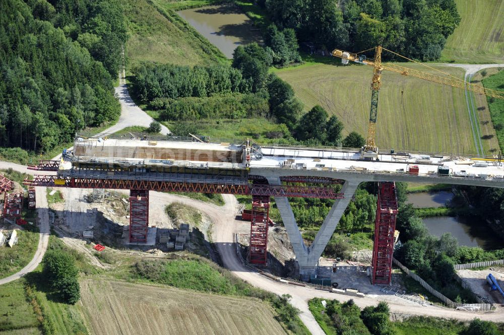 Luftbild Weißenbrunn am Forst - Neubau der ICE- Talbrücke Weißenbrunn am Forst